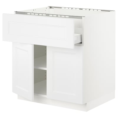 SEKTION / MAXIMERA Base cab f cktp/dw/shelves/2drs, white/Axstad matte white, 30x24x30 "