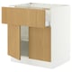 SEKTION / MAXIMERA Base cab f cktp/dw/shelves/2drs, white/Sinarp oak veneer, 30x24x30 "