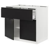 SEKTION / MAXIMERA Base cab f cktp/dw/shelves/2drs, white/Upplöv matte anthracite, 36x24x30 "