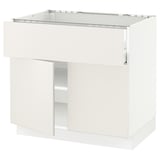 SEKTION / MAXIMERA Base cab f cktp/dw/shelves/2drs, white/Veddinge white, 36x24x30 "