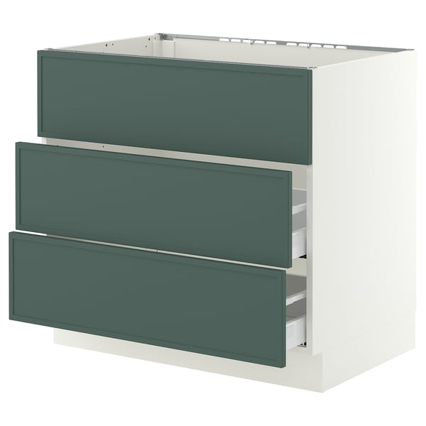 SEKTION / MAXIMERA Base cab f cktp/int extractor w drw, white/Aspudden dark gray-green, 36x24x30 "