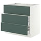 SEKTION / MAXIMERA Base cab f cktp/int extractor w drw, white/Aspudden dark gray-green, 36x24x30 "
