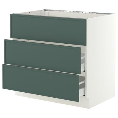 SEKTION / MAXIMERA Base cab f cktp/int extractor w drw, white/Aspudden dark gray-green, 36x24x30 "