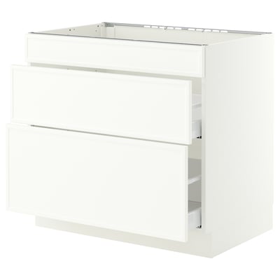 SEKTION / MAXIMERA Base cab f cktp/int extractor w drw, white/Aspudden matte white, 36x24x30 "