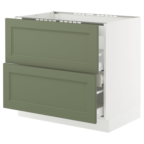 SEKTION / MAXIMERA Base cab f cktp/int extractor w drw, white/Axstad gray-green, 36x24x30 "