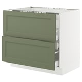 SEKTION / MAXIMERA Base cab f cktp/int extractor w drw, white/Axstad gray-green, 36x24x30 "