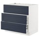 SEKTION / MAXIMERA Base cab f cktp/int extractor w drw, white Axstad/matte blue, 36x24x30 "