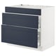 SEKTION / MAXIMERA Base cab f cktp/int extractor w drw, white Axstad/matte blue, 36x24x30 "