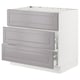 SEKTION / MAXIMERA Base cab f cktp/int extractor w drw, white/Bodbyn gray, 36x24x30 "