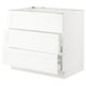 SEKTION / MAXIMERA Base cab f cktp/int extractor w drw, white Enköping/white wood effect, 36x24x30 "