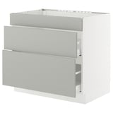 SEKTION / MAXIMERA Base cab f cktp/int extractor w drw, white/Havstorp light gray, 36x24x30 "