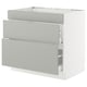 SEKTION / MAXIMERA Base cab f cktp/int extractor w drw, white/Havstorp light gray, 36x24x30 "