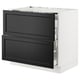 SEKTION / MAXIMERA Base cab f cktp/int extractor w drw, white/Lerhyttan black stained, 36x24x30 "