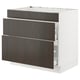 SEKTION / MAXIMERA Base cab f cktp/int extractor w drw, white/Sinarp brown, 36x24x30 "