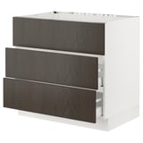 SEKTION / MAXIMERA Base cab f cktp/int extractor w drw, white/Sinarp brown, 36x24x30 "