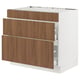 SEKTION / MAXIMERA Base cab f cktp/int extractor w drw, white/Tistorp brown walnut effect, 36x24x30 "