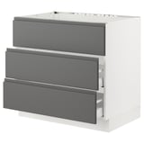 SEKTION / MAXIMERA Base cab f cktp/int extractor w drw, white/Voxtorp dark gray, 36x24x30 "