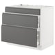 SEKTION / MAXIMERA Base cab f cktp/int extractor w drw, white/Voxtorp dark gray, 36x24x30 "