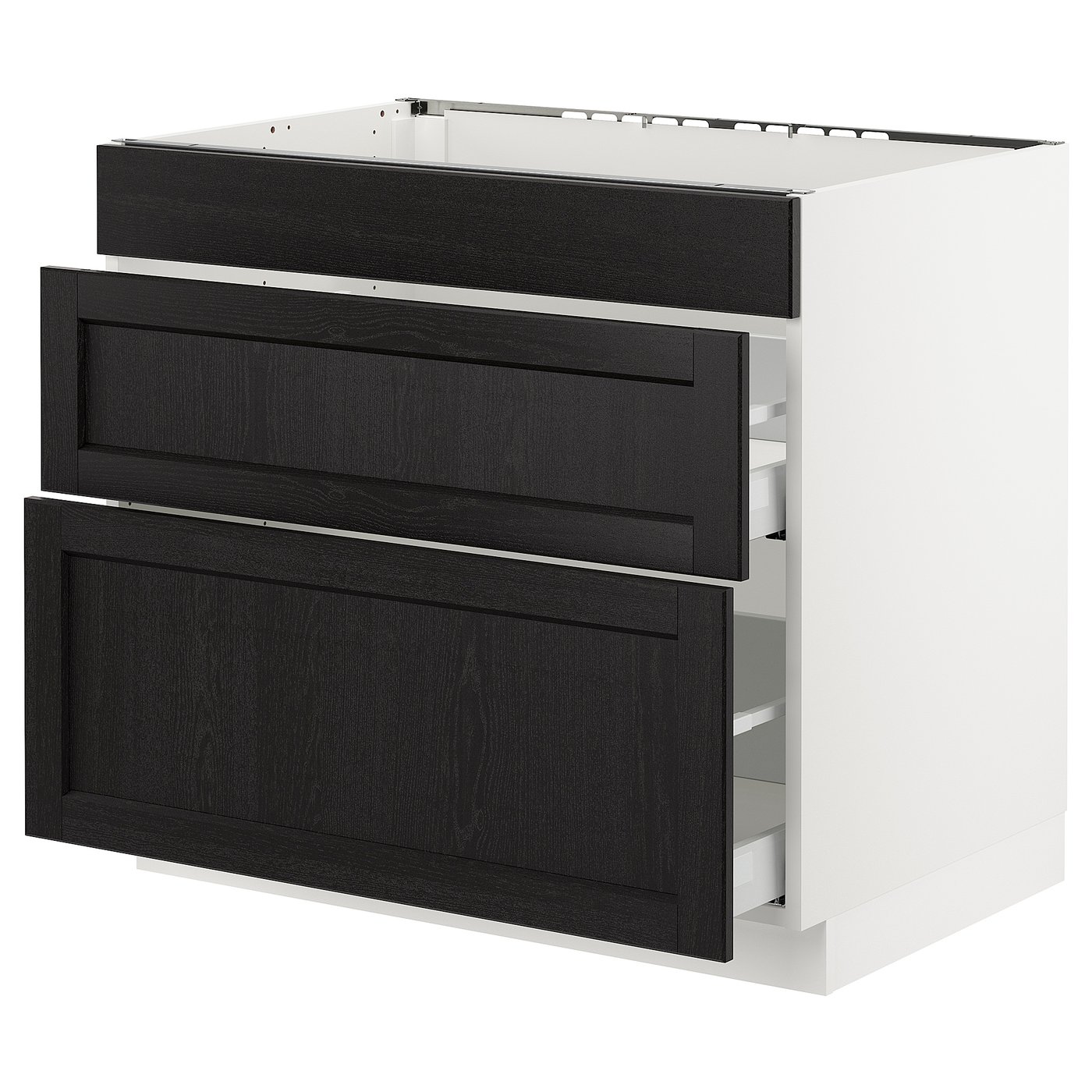 SEKTION / MAXIMERA base cab f/cooktop with 2 drawers, white
