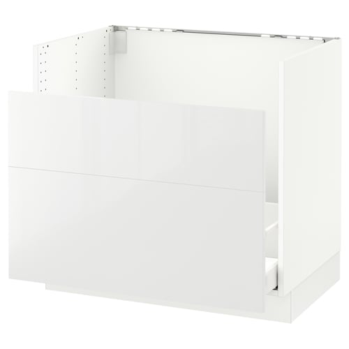 White kitchen cabinet frame, modern design, clean lines, sturdy build.
