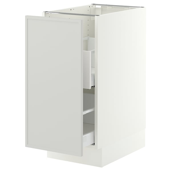 SEKTION / MAXIMERA Base cab f recycling/1 door, white/Aspudden light gray, 15x24x30 "