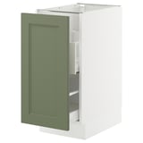 SEKTION / MAXIMERA Base cab f recycling/1 door, white/Axstad gray-green, 15x24x30 "