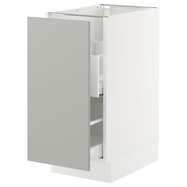 SEKTION / MAXIMERA Base cab f recycling/1 door, white/Havstorp light gray, 15x24x30 "