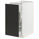 SEKTION / MAXIMERA Base cab f recycling/1 door, white/Nickebo matte anthracite, 15x24x30 "