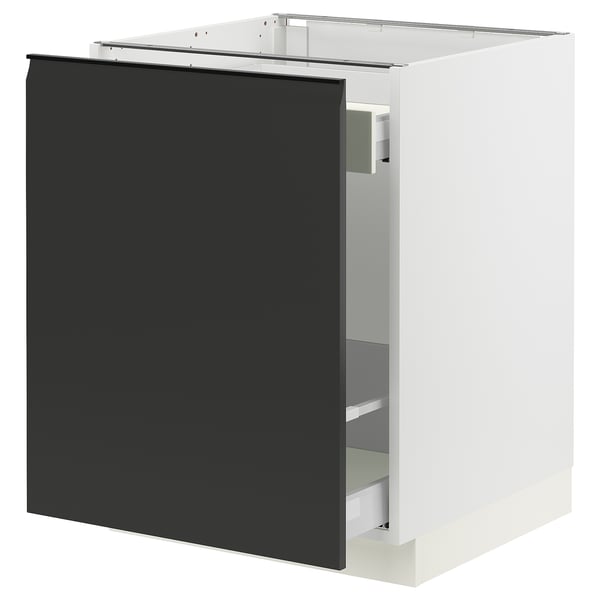 SEKTION / MAXIMERA Base cab f recycling/1 door, white/Upplöv matte anthracite, 24x24x30 "