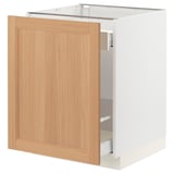 SEKTION / MAXIMERA Base cab f recycling/1 door, white/Vedhamn oak, 24x24x30 "