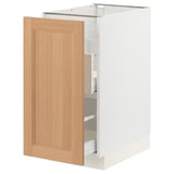 SEKTION / MAXIMERA Base cab f recycling/1 door, white/Vedhamn oak, 15x24x30 "