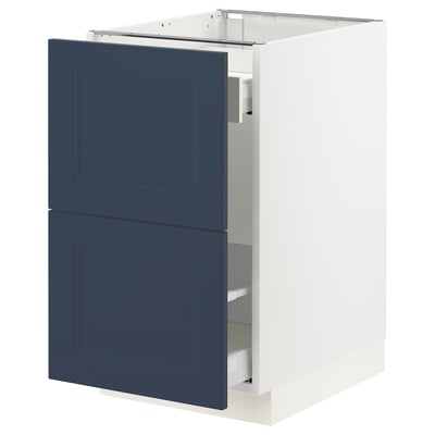 SEKTION / MAXIMERA Base cab f recycling/2 fronts, white Axstad/matte blue, 18x24x30 "