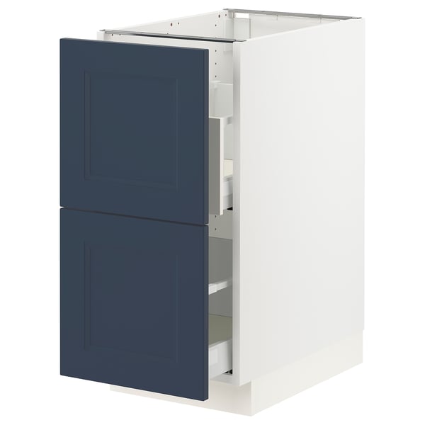 SEKTION / MAXIMERA Base cab f recycling/2 fronts, white Axstad/matte blue, 15x24x30 "