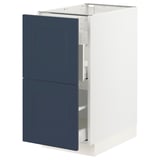 SEKTION / MAXIMERA Base cab f recycling/2 fronts, white Axstad/matte blue, 15x24x30 "