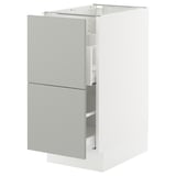SEKTION / MAXIMERA Base cab f recycling/2 fronts, white/Havstorp light gray, 15x24x30 "
