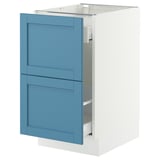 SEKTION / MAXIMERA Base cab f recycling/2 fronts, white/Lerhyttan blue, 18x24x30 "