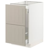 SEKTION / MAXIMERA Base cab f recycling/2 fronts, white/Stensund beige, 18x24x30 "