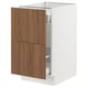 SEKTION / MAXIMERA Base cab f recycling/2 fronts, white/Tistorp brown walnut effect, 18x24x30 "