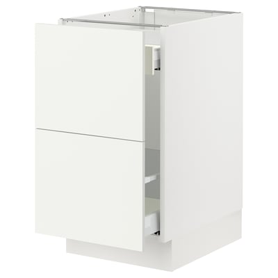 SEKTION / MAXIMERA Base cab f recycling/2 fronts, white/Vallstena white, 18x24x30 "