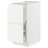 SEKTION / MAXIMERA Base cab f recycling/2 fronts, white/Vallstena white, 15x24x30 "