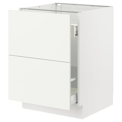 SEKTION / MAXIMERA Base cab f recycling/2 fronts, white/Vallstena white, 24x24x30 "
