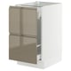 SEKTION / MAXIMERA Base cab f recycling/2 fronts, white/Voxtorp high-gloss dark grey-brown, 18x24x30 "