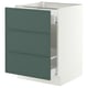 SEKTION / MAXIMERA Base cab f recycling/3 fronts, white/Aspudden dark gray-green, 24x24x30 "