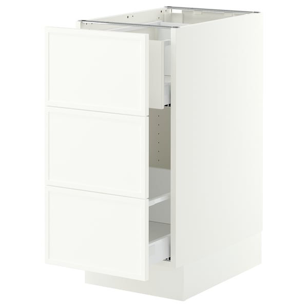 SEKTION / MAXIMERA Base cab f recycling/3 fronts, white/Aspudden matte white, 15x24x30 "