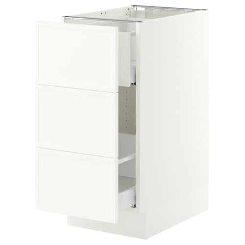 SEKTION / MAXIMERA Base cab f recycling/3 fronts, white/Aspudden matte white, 15x24x30 "