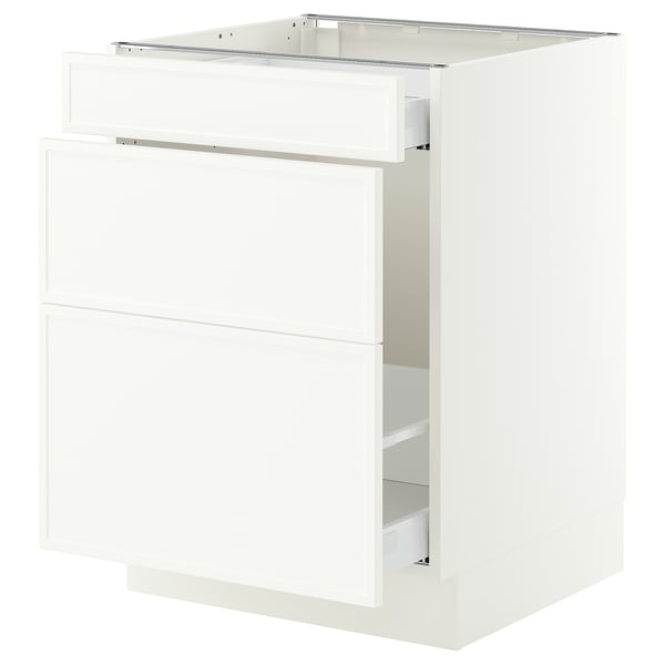 SEKTION / MAXIMERA Base cab f recycling/3 fronts, white/Aspudden matte white, 24x24x30 "
