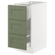 SEKTION / MAXIMERA Base cab f recycling/3 fronts, white/Axstad gray-green, 15x24x30 "