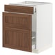 SEKTION / MAXIMERA Base cab f recycling/3 fronts, white Enköping/brown walnut effect, 24x24x30 "