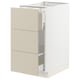SEKTION / MAXIMERA Base cab f recycling/3 fronts, white/Havstorp beige, 15x24x30 "