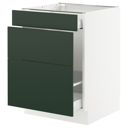 Modern white cabinet with green drawers; sleek and minimalist design.